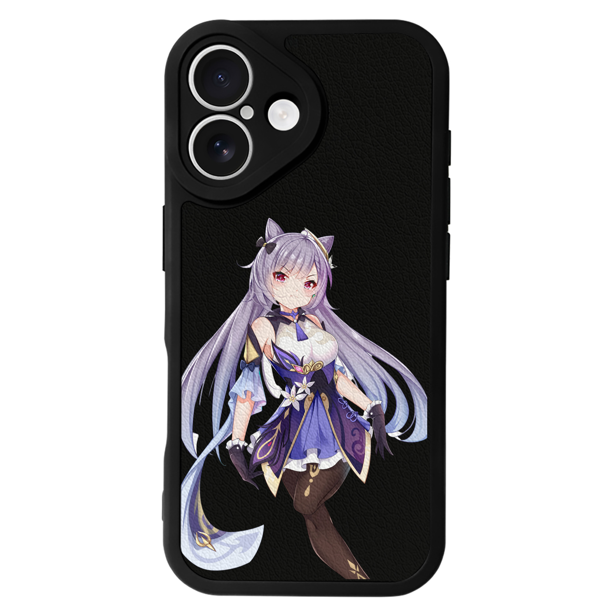 げんし神 刻晴 こくせい genshin Kokusei 【iPhone 16シリーズ対応】シリコンスマホケース（レザー調） 材質：シリコン